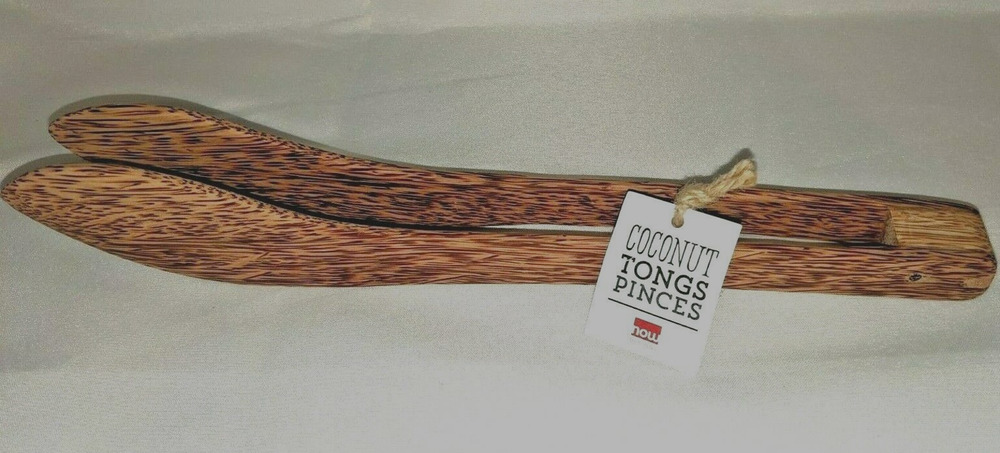 Coconut Tongs Now Designs Brown Coconut Wood Hand Wash Only